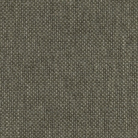 Gaoyou Dark Grey Paper Weave Wallpaper