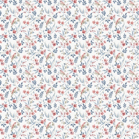 Garden Bird Blue Wallpaper