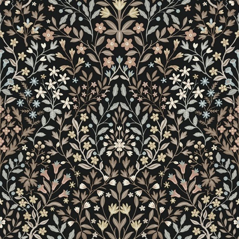 Garden Black & Neutral Terrace Wallpaper