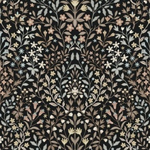 Garden Black & Neutral Terrace Wallpaper