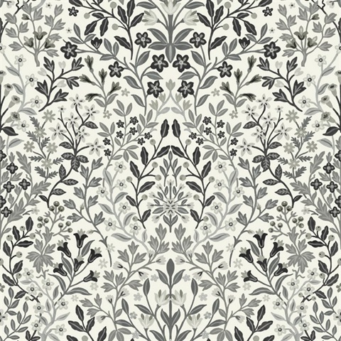 Garden Black & White Terrace Wallpaper