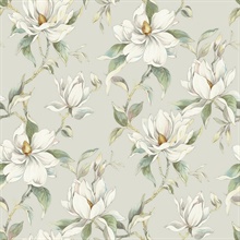 Garden Jewels Warm Grey Floral Floral Trail  Wallpaper