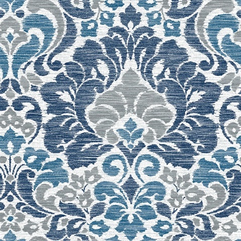 Garden of Eden Blue Damask