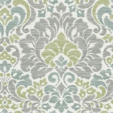 Garden of Eden Green Damask