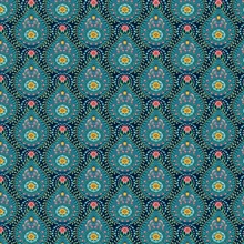 Garden Party Dark Blue Raindrops Wallpaper