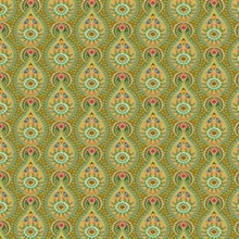 Garden Party Mustard Raindrops Wallpaper