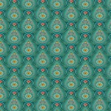 Garden Party Teal Raindrops Wallpaper