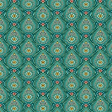 Garden Party Teal Raindrops Wallpaper