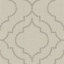 Garett Light Beige Quatrefoil Wallpaper