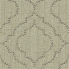 Garett Light Green Quatrefoil Wallpaper