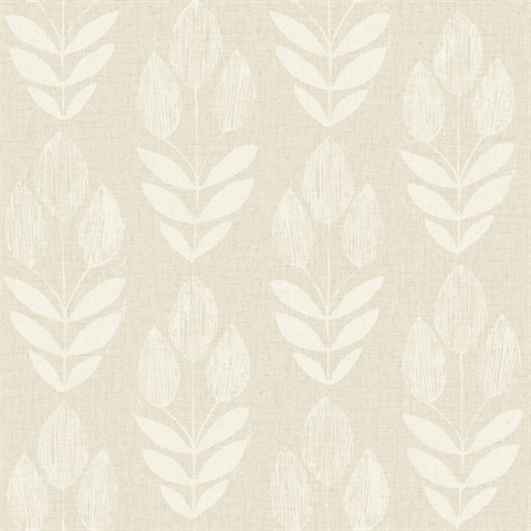 Garland Khaki Block Tulip Wallpaper