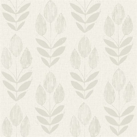 Garland Light Beige & Taupe Block Tulip Wallpaper