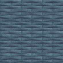 Gator Blue Abstract Geometric Block Stripe Wallpaper