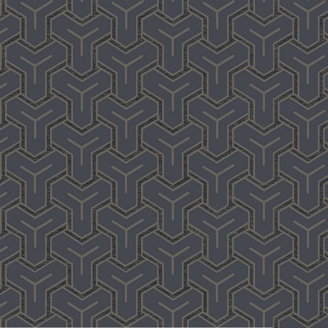Gautier Blue Tessellate Wallpaper