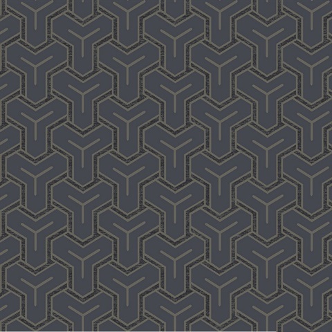 Gautier Blue Tessellate Wallpaper