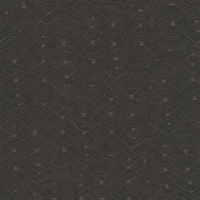 Geo Charcoal Swirl Motif Wave Wallpaper