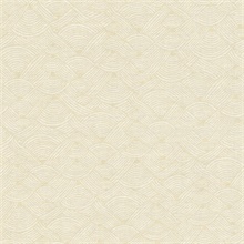 Geo Cream Swirl Motif Wave Wallpaper