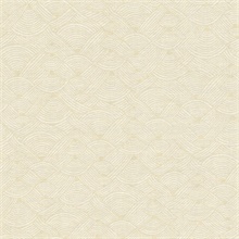 Geo Cream Swirl Motif Wave Wallpaper