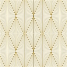 Geo Diamond Geometric Goldenrod Peel and Stick Wallpaper