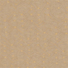 Geo Gold Swirl Motif Wave Wallpaper