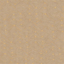 Geo Gold Swirl Motif Wave Wallpaper