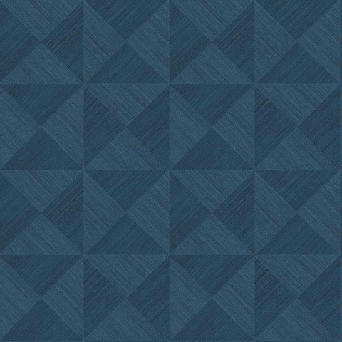 Geo Inlay Denim Blue Peel and Stick Wallpaper