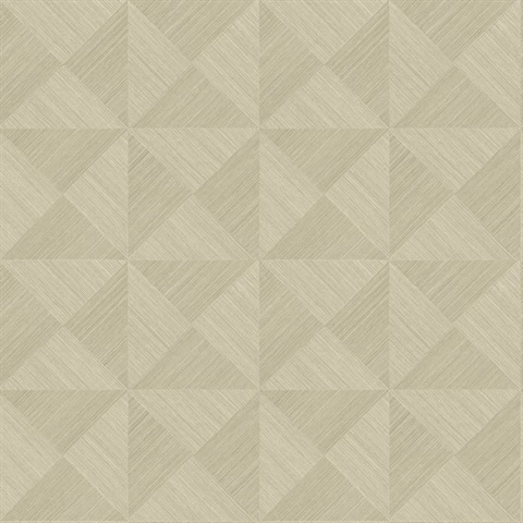 Geo Inlay Khaki Peel and Stick Wallpaper