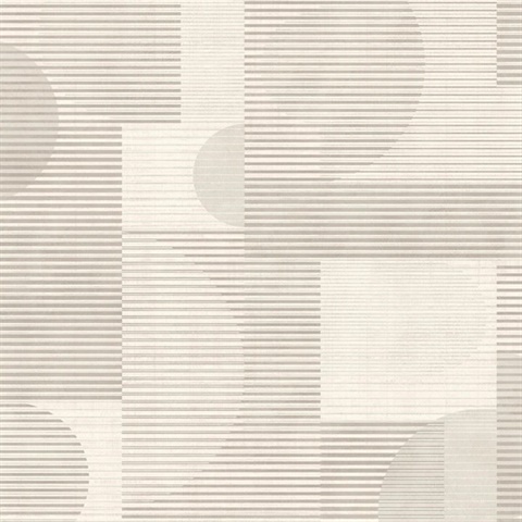 Geo Rhythm White Wallpaper