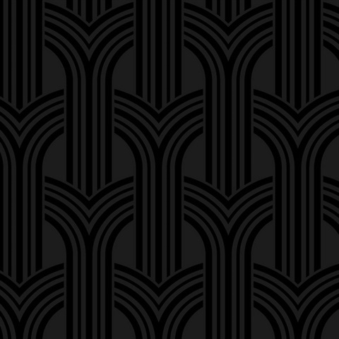 Geometric Arches Geometric Onyx Peel and Stick Wallpaper