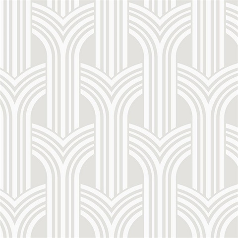 Geometric Arches Geometric Pearl Peel and Stick Wallpaper
