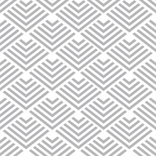 Geometric Chevron Diamond Grey Peel and Stick Wallpaper