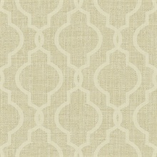 Geometric Jute Gold Quatrefoil