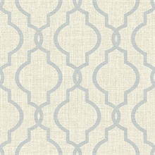 Geometric Jute Grey Quatrefoil