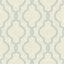 Geometric Jute Grey Quatrefoil