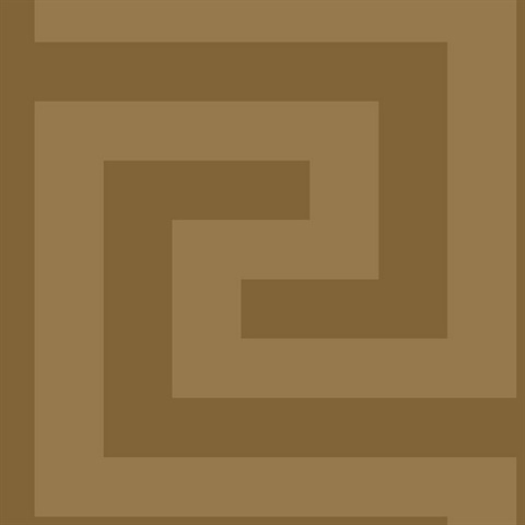 Geometric Maze Geometric Antique Gold Peel and Stick Wallpaper