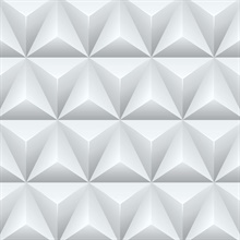 Geometric Triangle Origami Grey Peel and Stick Wallpaper