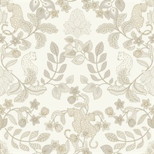 Getty Cream Jungle Damask Wallpaper