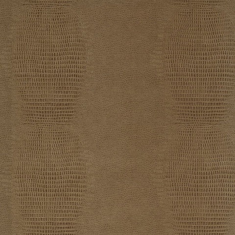 Gharial Light Brown Crocodile Skin Textured Wallpaper