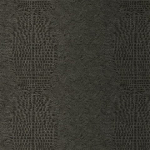 Gharial Olive Green Crocodile Skin Textured Wallpaper