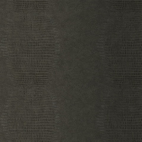 Gharial Olive Green Crocodile Skin Textured Wallpaper