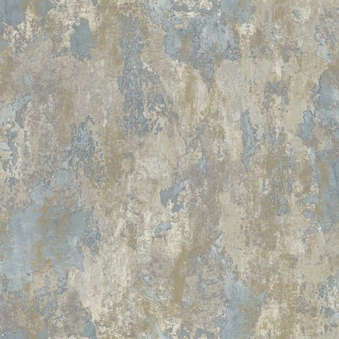 Ghent Denim Faux Plaster Wallpaper