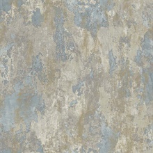 Ghent Denim Faux Plaster Wallpaper
