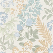 Gilded Bloom Cream Ground Wallpaper