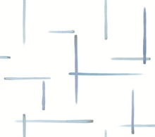 Gilded Sumi-E Blue & Glint Paint Strokes Wallpaper
