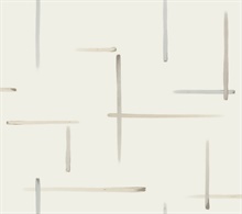 Gilded Sumi-E Neutral & Glint Paint Strokes Wallpaper