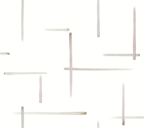 Gilded Sumi-E Orchid & Glint Paint Strokes Wallpaper