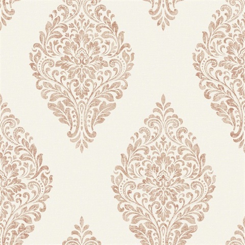 Gillian Rose Gold Medallion Wallpaper