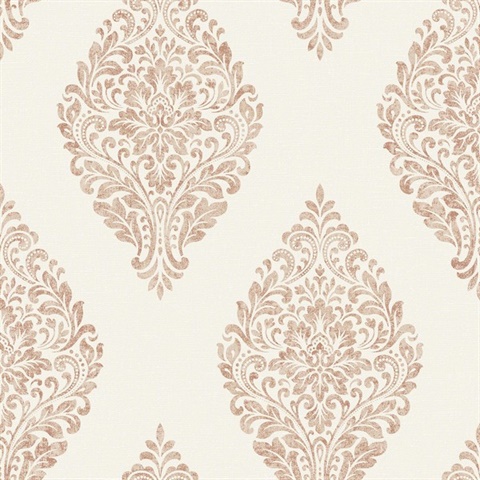 Gillian Rose Gold Medallion Wallpaper