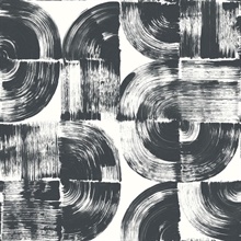 Giulietta Black & White Painterly Geometric Wallpaper