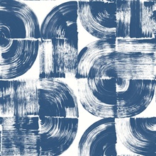 Giulietta Blue Painterly Geometric Wallpaper